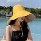 Wide Brim UPF 50+ Sun Hat Women Anti-UV Protection Hiking  Fold Summer Solid Beach Hat