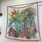 90cm Square Scarf Women Fashion Floral Twill Silk Shawl Hijab Luxury Bandana Foulard Neckerchief