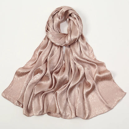 High Quality Floral Print Satin Hijab Malaysia Scarf Satin Shawl Luxury  Wrap Islam Turban