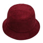 Corduroy Bucket Hat Outdoor Warm Soft Cap Plush Casual Panama Hat Men & Women