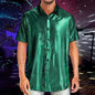 Mens Sequin Short Sleeved Shirt