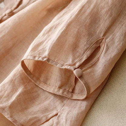 Women's Summer Cotton Linen T Shirt