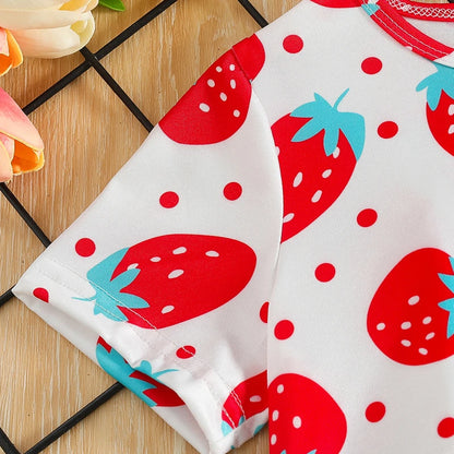 Adorable Toddler Girls Watermelon Print Sleeveless Dress and Matching Sun Hat Set for Summer Fun - 2 Piece Outfit for Little