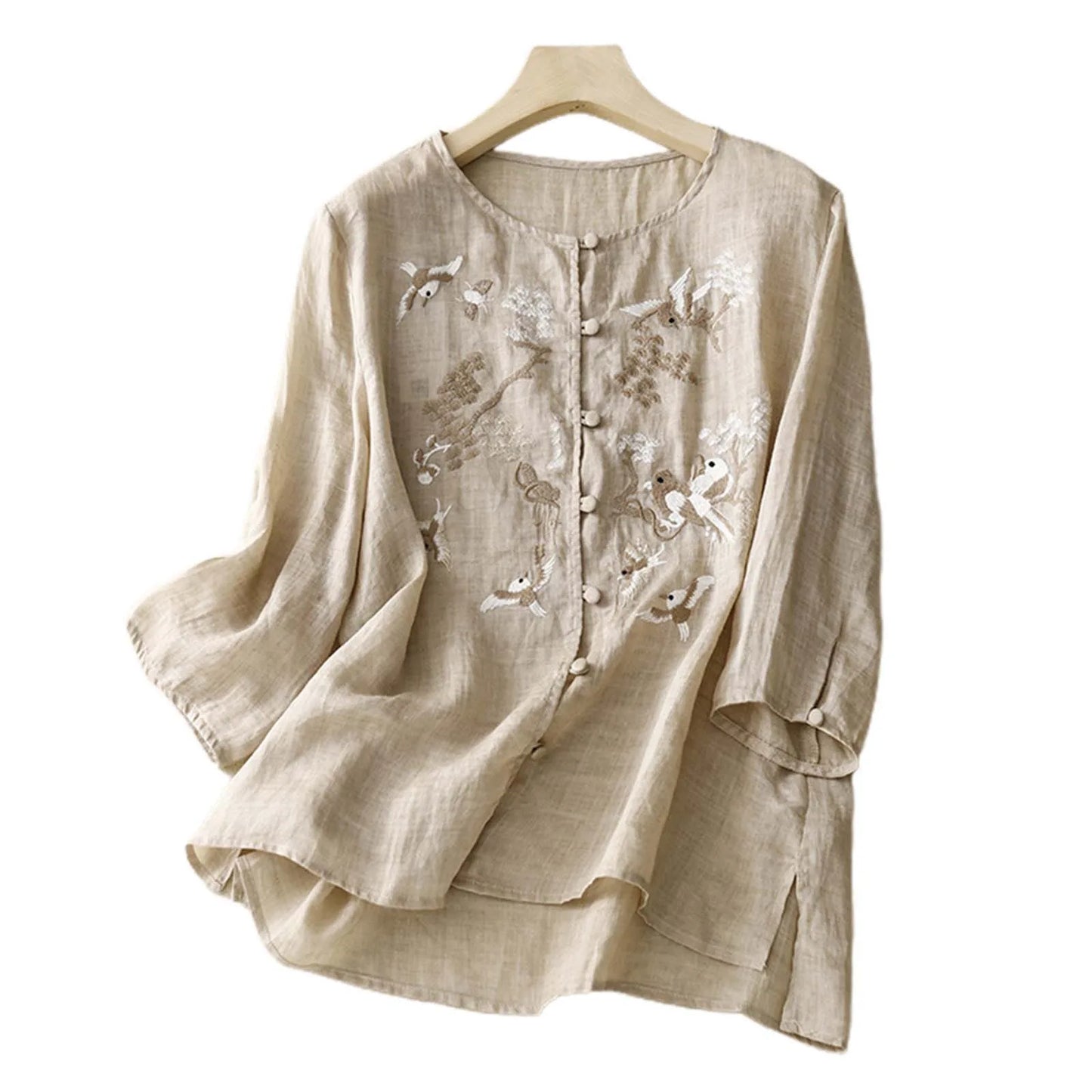 Women's Summer Cotton Linen T Shirt