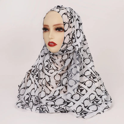 1Pcs Ramadan Hijab Leopard Print Women Watercolor Soft Muslim Hijabs Breathable Shawl Wrap Headscarf Warm