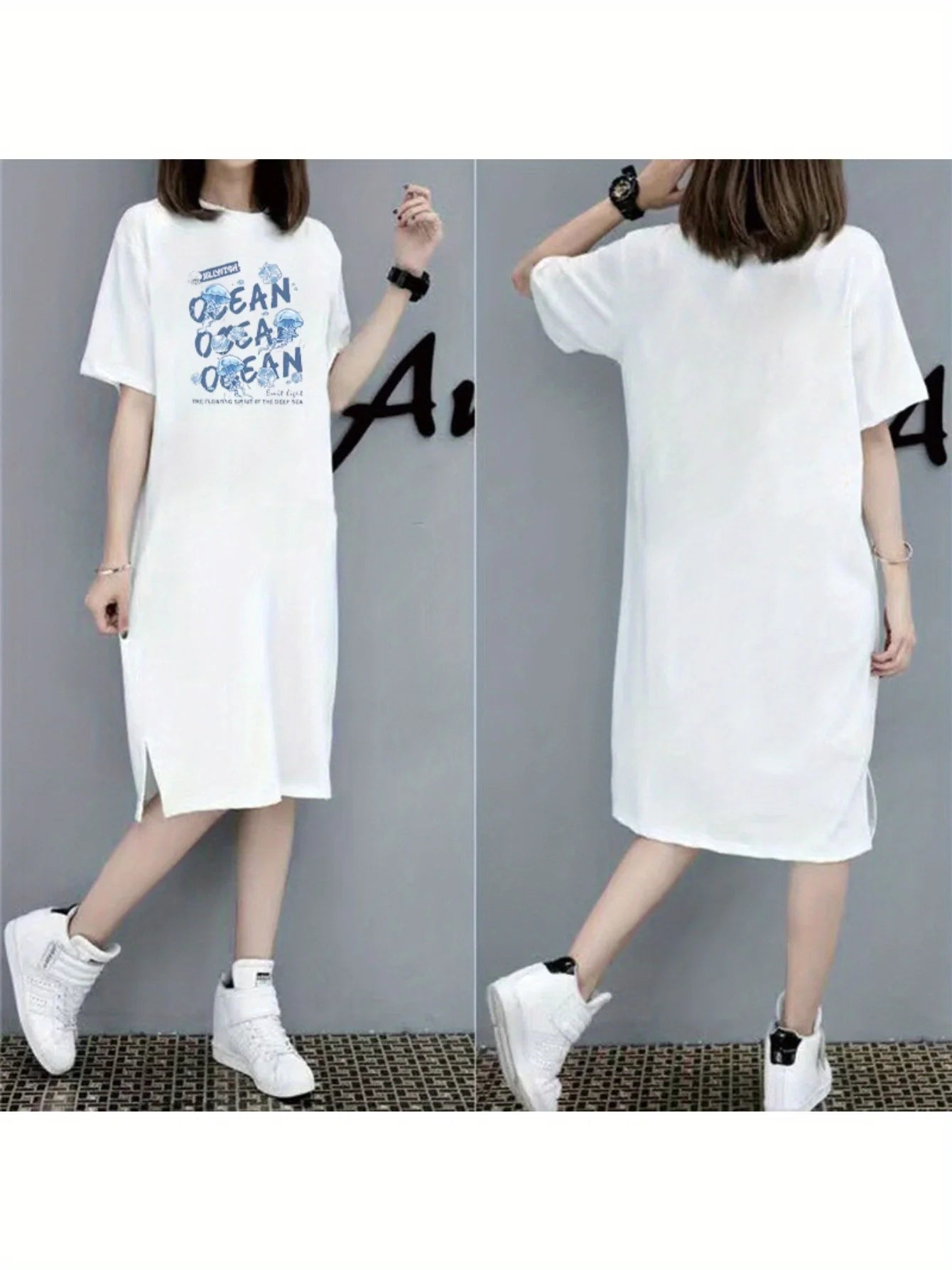 Summer Short-sleeved T-shirt Long Skirt Makes You Look Slim Lazy Summer Clothes