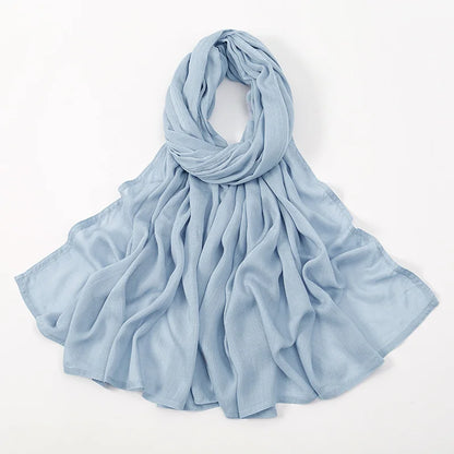Muslim Modal Hijab Rayon Cotton Shawls Plain Scarf  Turban Headband 190*85cm