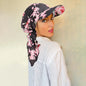 New Muslim Floral Print Hijab Turban Hat for Women Visor Baseball Cap Sun Hats