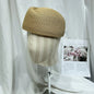 Women Vintage Straw Beret Hat Summer Fedora Sun Cap Millinery Fascinator Base