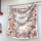 90cm Square Scarf Women Fashion Floral Twill Silk Shawl Hijab Luxury Bandana Foulard Neckerchief