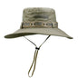Summer Men Bucket Hat Outdoor UV Protection Wide Brim Panama Safari Hunting Hiking Hat Mesh