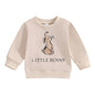 0-3Y Toddler Baby Boy Girl Easter Outfit Crewneck Sweatshirt Letter Long Sleeve Pullover Spring Shirt Tops