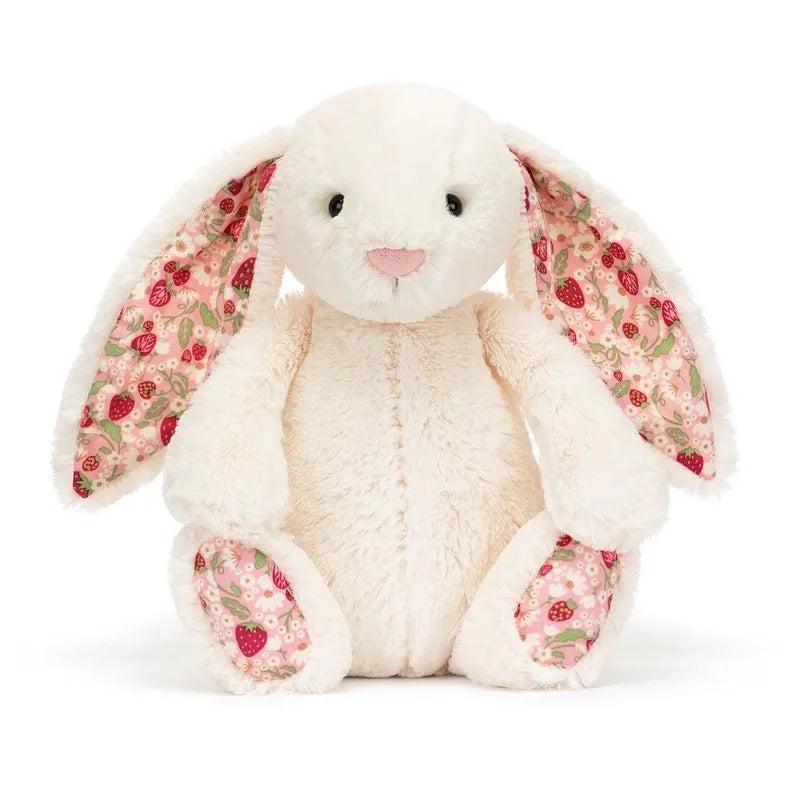 Bonnie Rabbit Plush Toy with Floral Ears Stuffed Doll Soft Sofa Cushion Kids