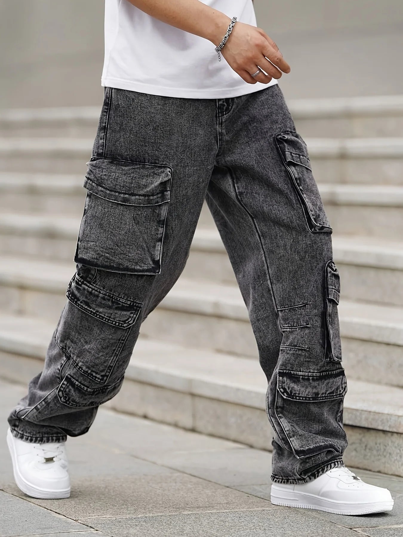 Fashionable men's denim jeans