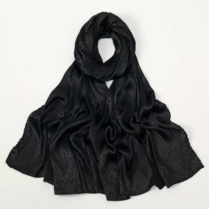 High Quality Floral Print Satin Hijab Malaysia Scarf Satin Shawl Luxury  Wrap Islam Turban