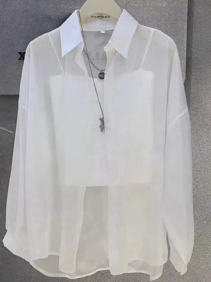 Summer Plus Size Ice Silk Breathable SunProof Shirts