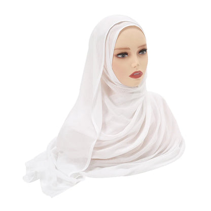 Muslim Modal Hijab Rayon Cotton Shawls Plain Scarf  Turban Headband 190*85cm