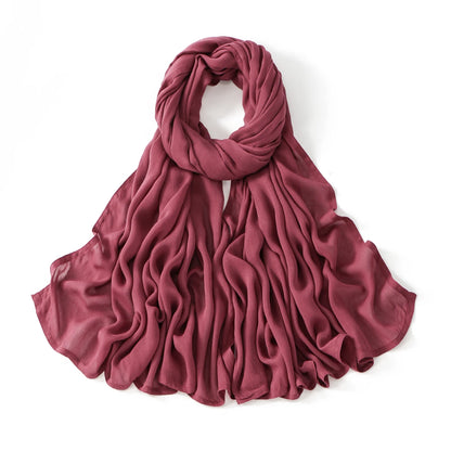 Muslim Modal Hijab Rayon Cotton Shawls Plain Scarf  Turban Headband 190*85cm