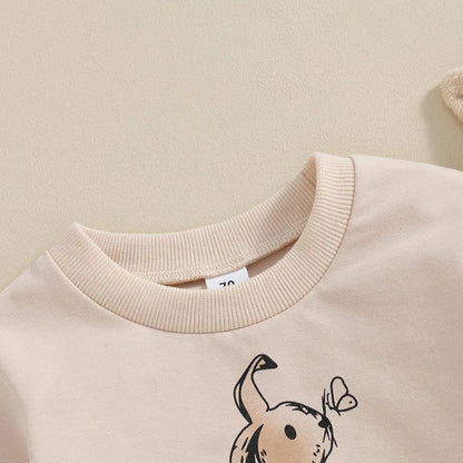 0-3Y Toddler Baby Boy Girl Easter Outfit Crewneck Sweatshirt Letter Long Sleeve Pullover Spring Shirt Tops