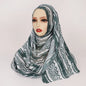 1Pcs Ramadan Hijab Leopard Print Women Watercolor Soft Muslim Hijabs Breathable Shawl Wrap Headscarf Warm
