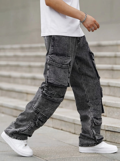 Fashionable men's denim jeans