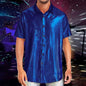 Mens Sequin Short Sleeved Shirt