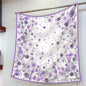 90cm Square Scarf Women Fashion Floral Twill Silk Shawl Hijab Luxury Bandana Foulard Neckerchief