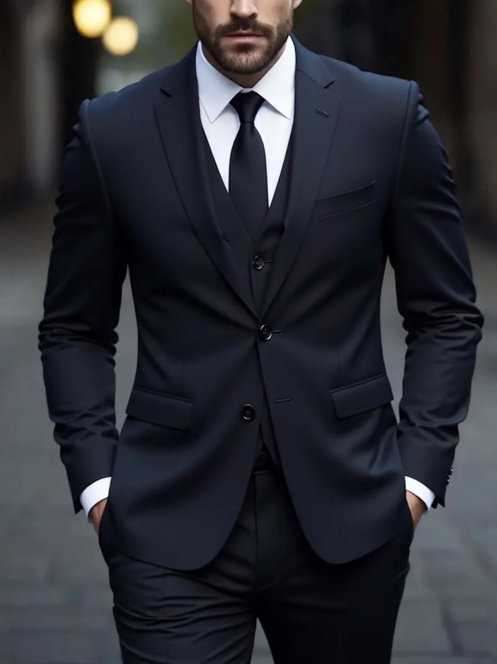 Men's Three-Piece White Suit, Anti-Wrinkle, No-Iron, Fur Business Formal Suit, Four-Season Workplace