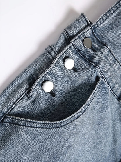 Men's solid color pocket overalls