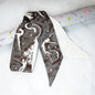 Skinny Scarf Women Luxury letter Printing  Ribbon Hair Band Women's Headscarf Silk Scarves