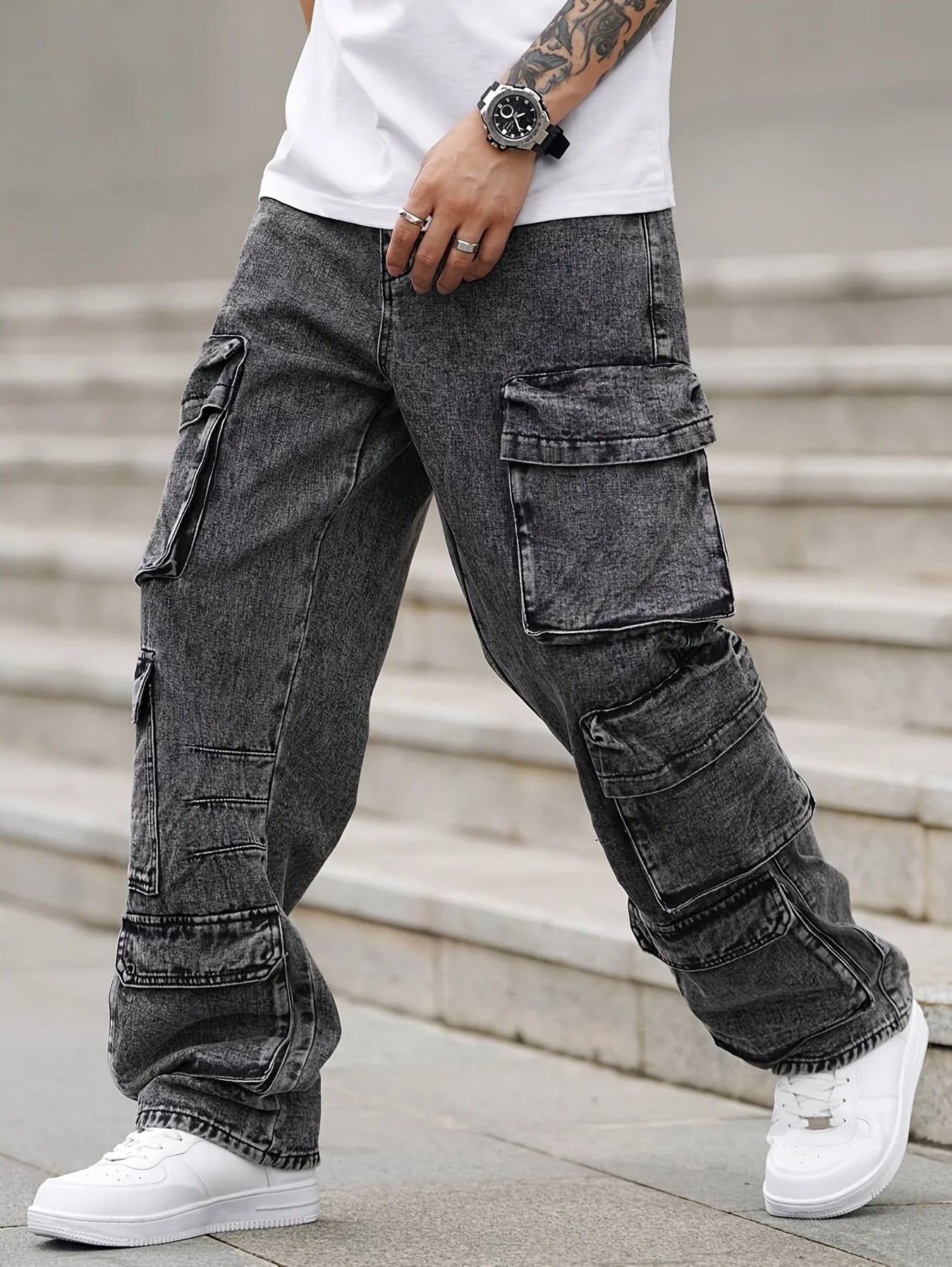 Fashionable men's denim jeans
