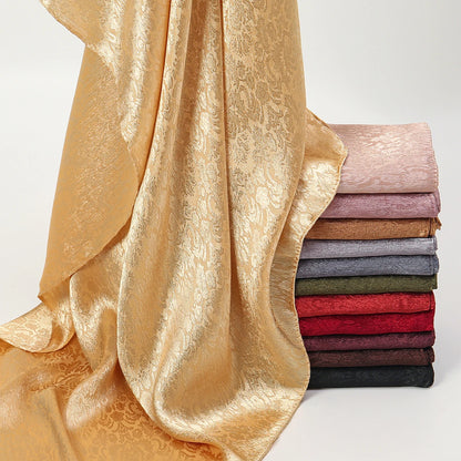 High Quality Floral Print Satin Hijab Malaysia Scarf Satin Shawl Luxury  Wrap Islam Turban