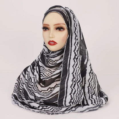 1Pcs Ramadan Hijab Leopard Print Women Watercolor Soft Muslim Hijabs Breathable Shawl Wrap Headscarf Warm
