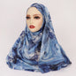 1Pcs Ramadan Hijab Leopard Print Women Watercolor Soft Muslim Hijabs Breathable Shawl Wrap Headscarf Warm