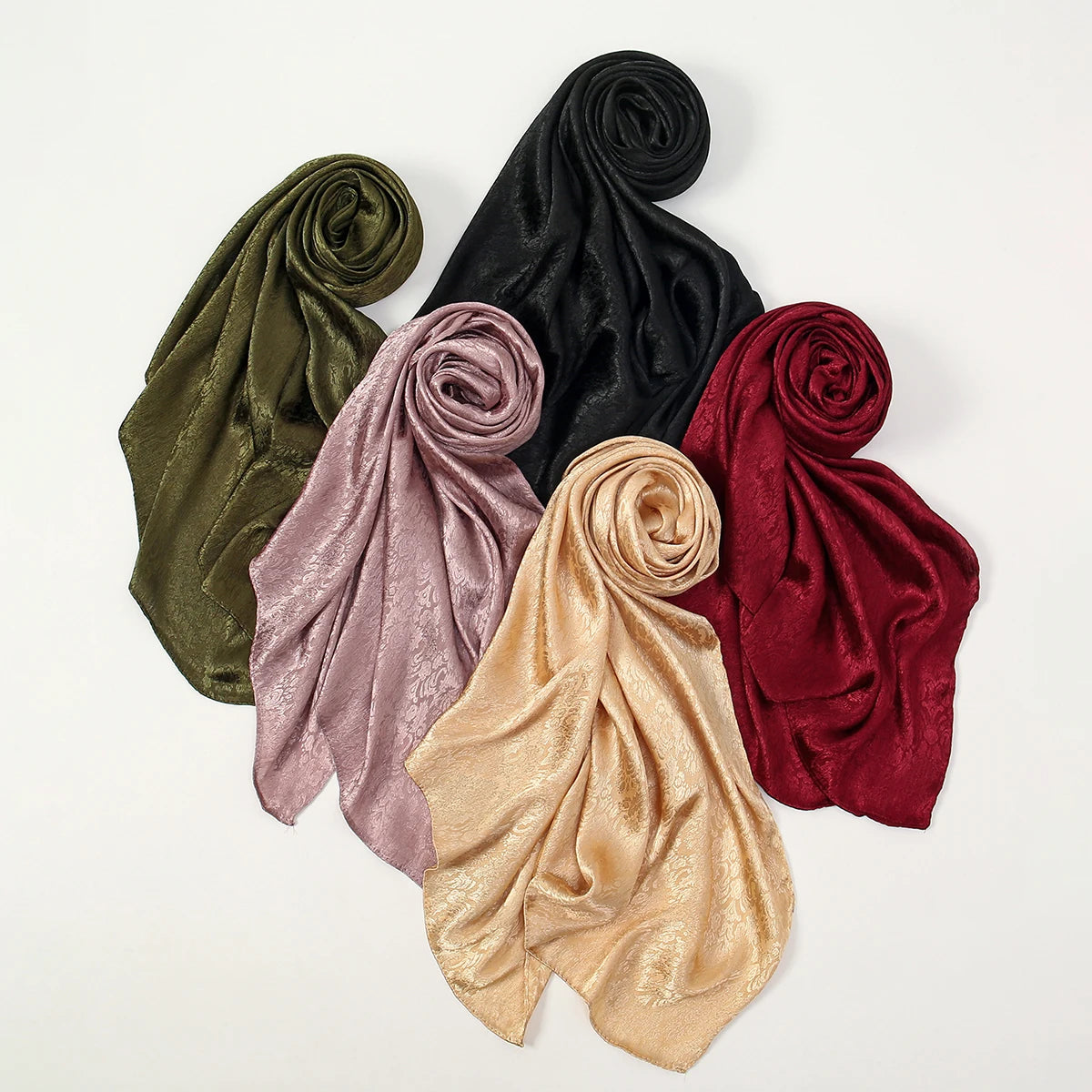 High Quality Floral Print Satin Hijab Malaysia Scarf Satin Shawl Luxury  Wrap Islam Turban