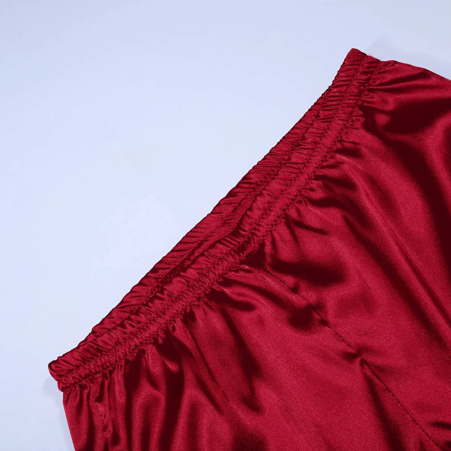 Hot Red Womens Satin Pajama Sets 2 Piece Family Outfits Mother Sleepwear Christmas Home Clothes Pyjamas Suits Ice Silk Homewear