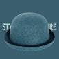 Wool felt hat, bowler hat Japanese style British retro hat, unisex versatile curled brim bucket hat trendy small round hat 버킷