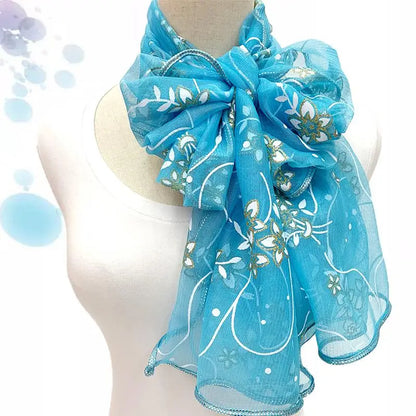 Lace Scarf Women Lightweight Hijab Elegant  Silk  Shawl Wraps Headband Handle Hair