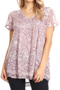 Sakkas Charolette Embroidery And Seqiun Accents Blouse