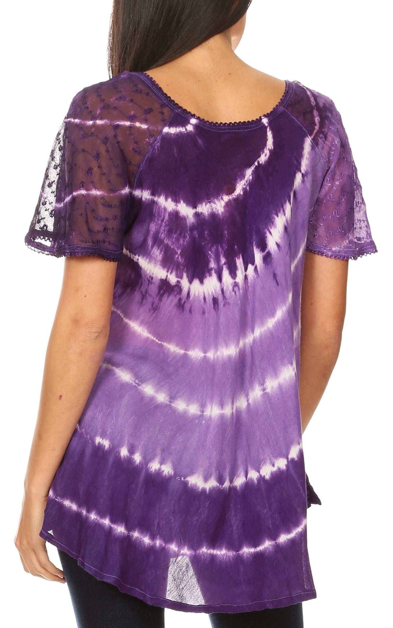 Aline Women's Short Sleeve Casual Light Scoop Neck Top