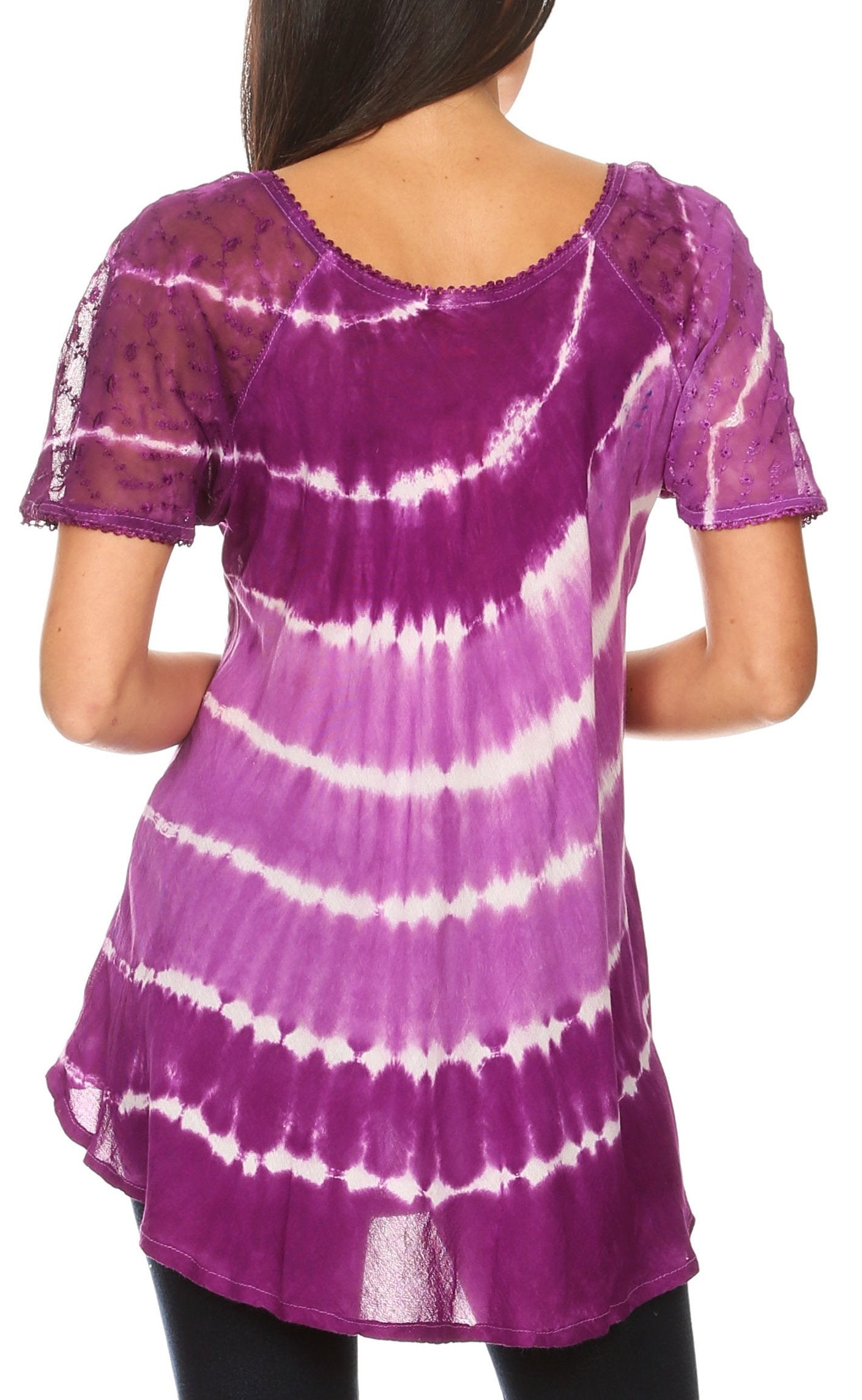 Aline Women's Short Sleeve Casual Light Scoop Neck Top