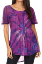 Aline Women's Short Sleeve Casual Light Scoop Neck Top