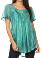 Aline Women's Short Sleeve Casual Light Scoop Neck Top