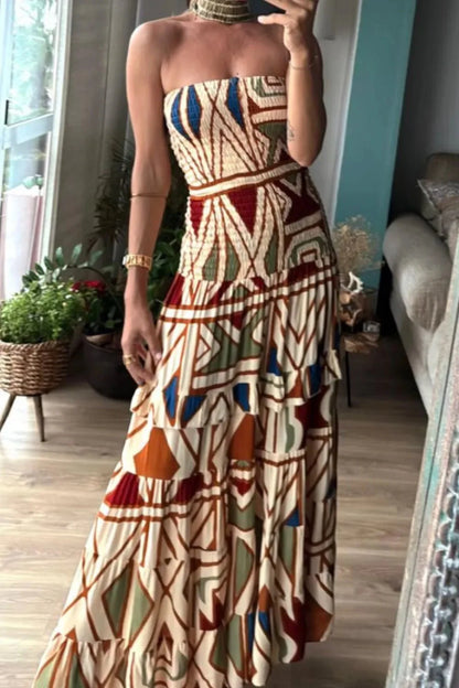 Smocked Printed Tube Dress - Chic Summer Style for Every Occasion