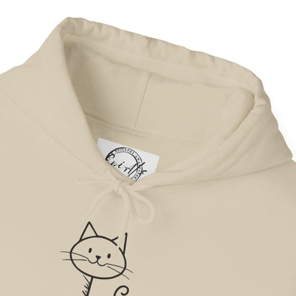 Cozy Stick Cat Lover Hoodie
