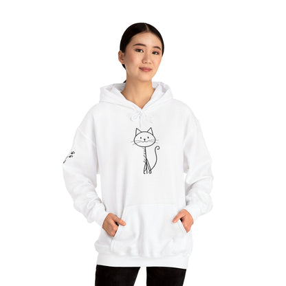 Cozy Stick Cat Lover Hoodie