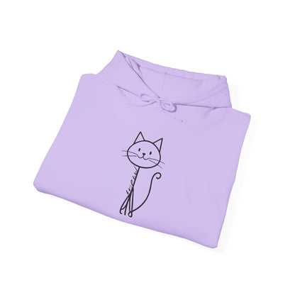 Cozy Stick Cat Lover Hoodie