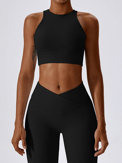 Moderate Support Racerback Tank with Cutout Detail