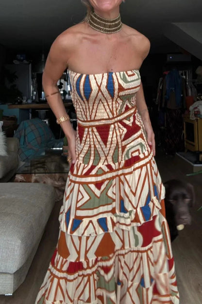 Smocked Printed Tube Dress - Chic Summer Style for Every Occasion