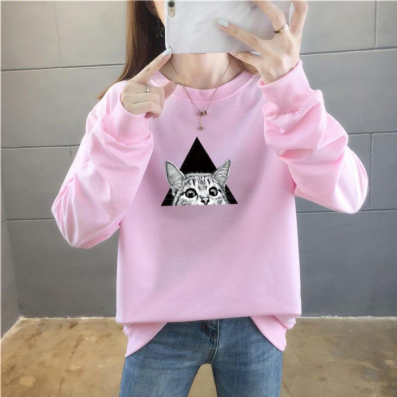 Cartoon Round Neck Top Trendy Plus Size Women's Clothing See size chart under “more details”